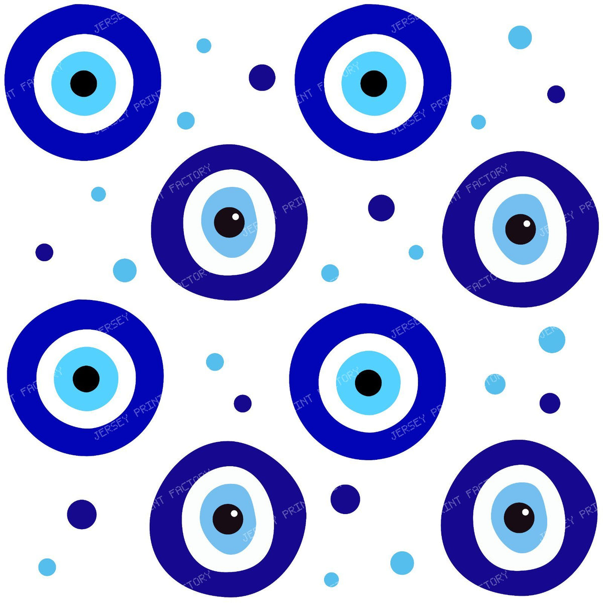 Evil Eye Pattern, Turkish Eye, Nazar Talisman, Mati, Mataki, Hamsa — White 3