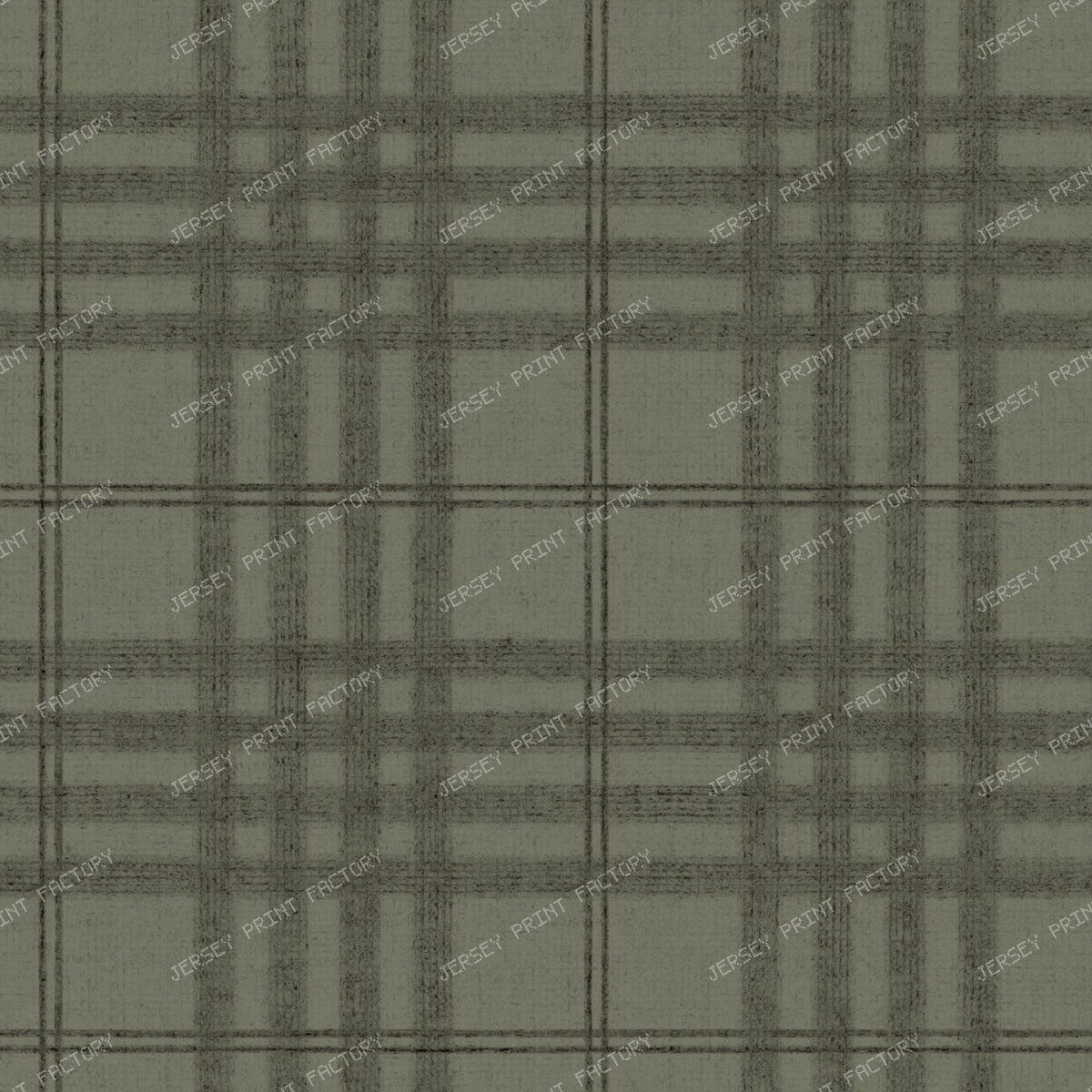 Emma Burlap Stripe White & Grey — Deep Forest Green