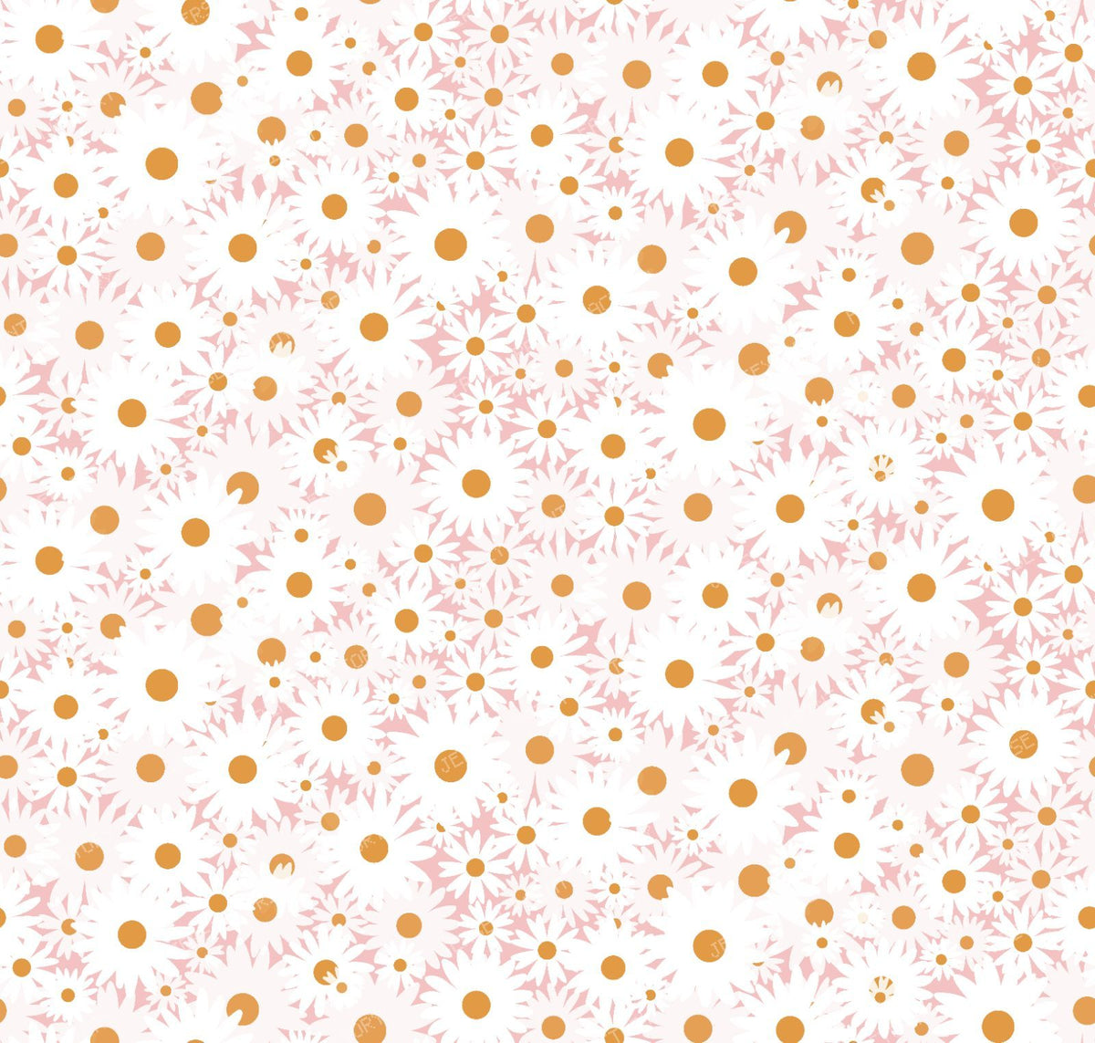 Sweet Daisy Fields Seamless Floral Pattern - Blush Pink