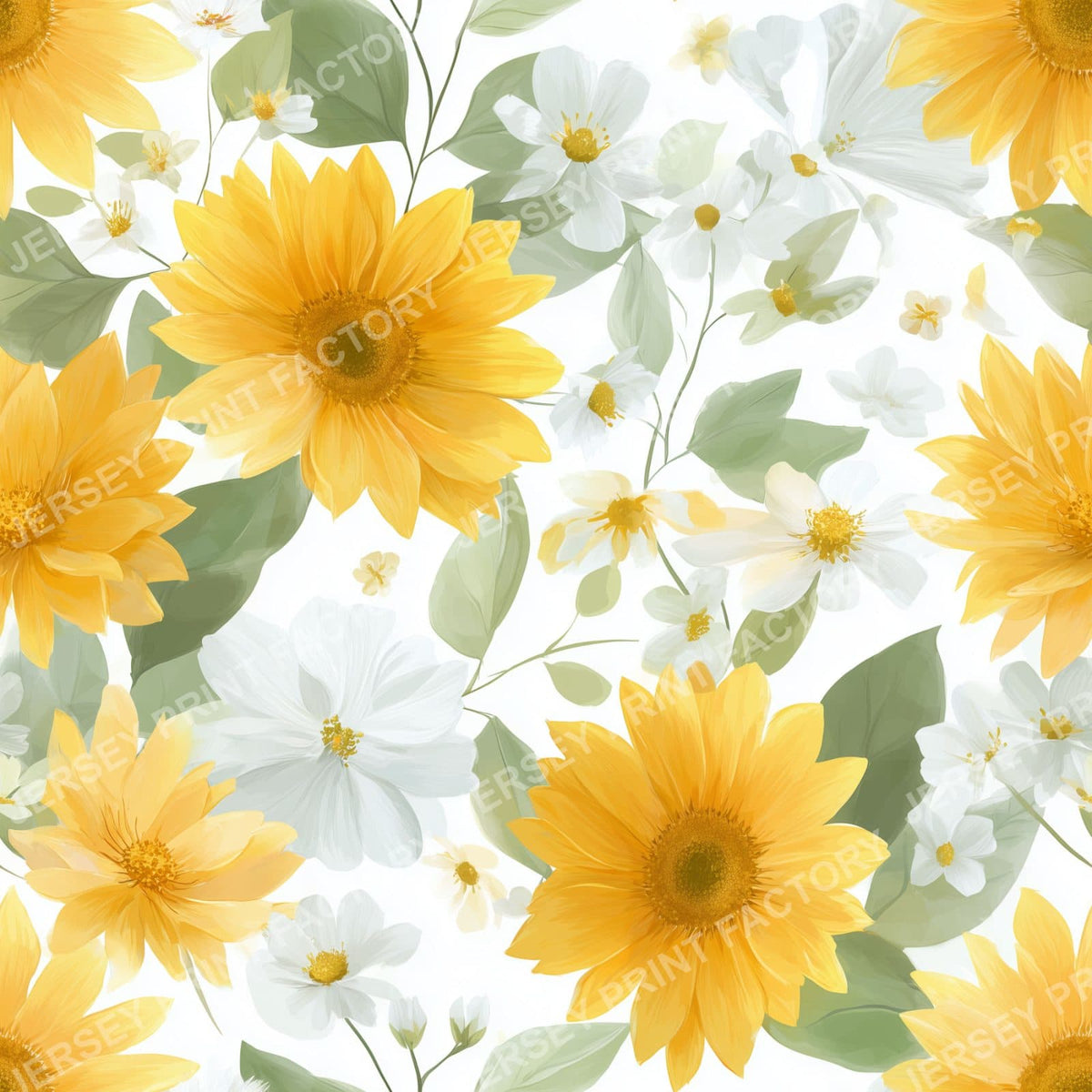 Watercolor Sunflower Daisy