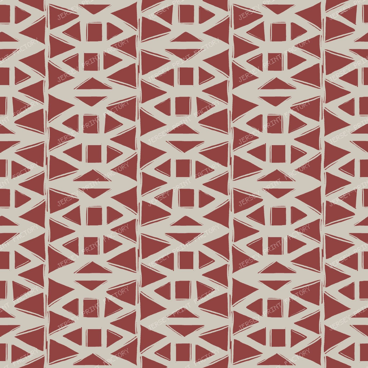 Annick Tribal Geometric Beige & Red