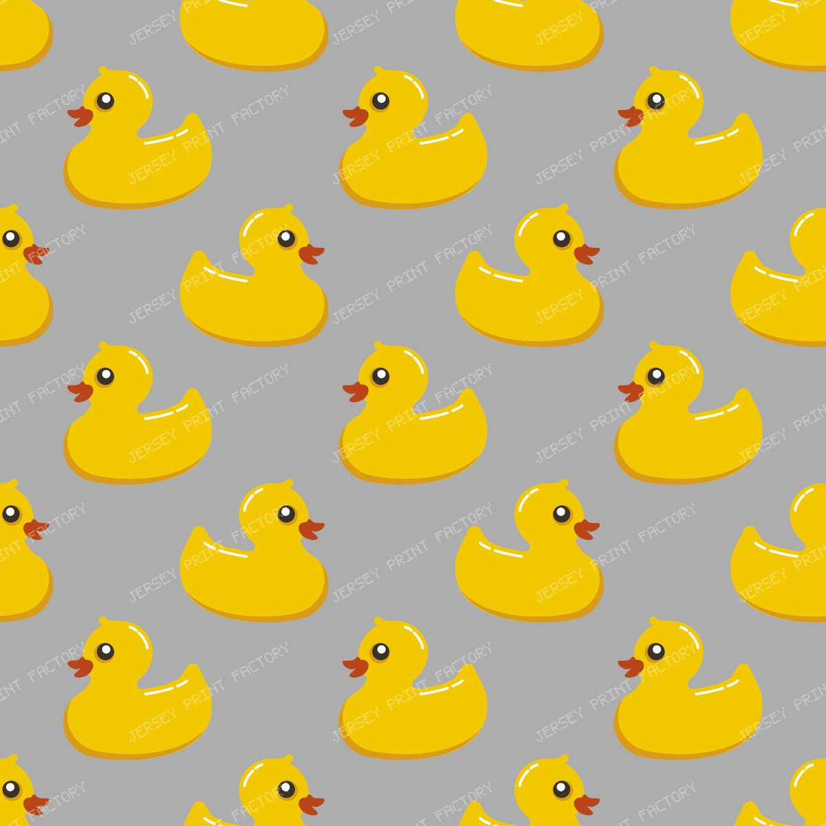 Pattern Of Ducks, Cute Ducks, Rubber Ducks, Yellow Ducks — Gray 2
