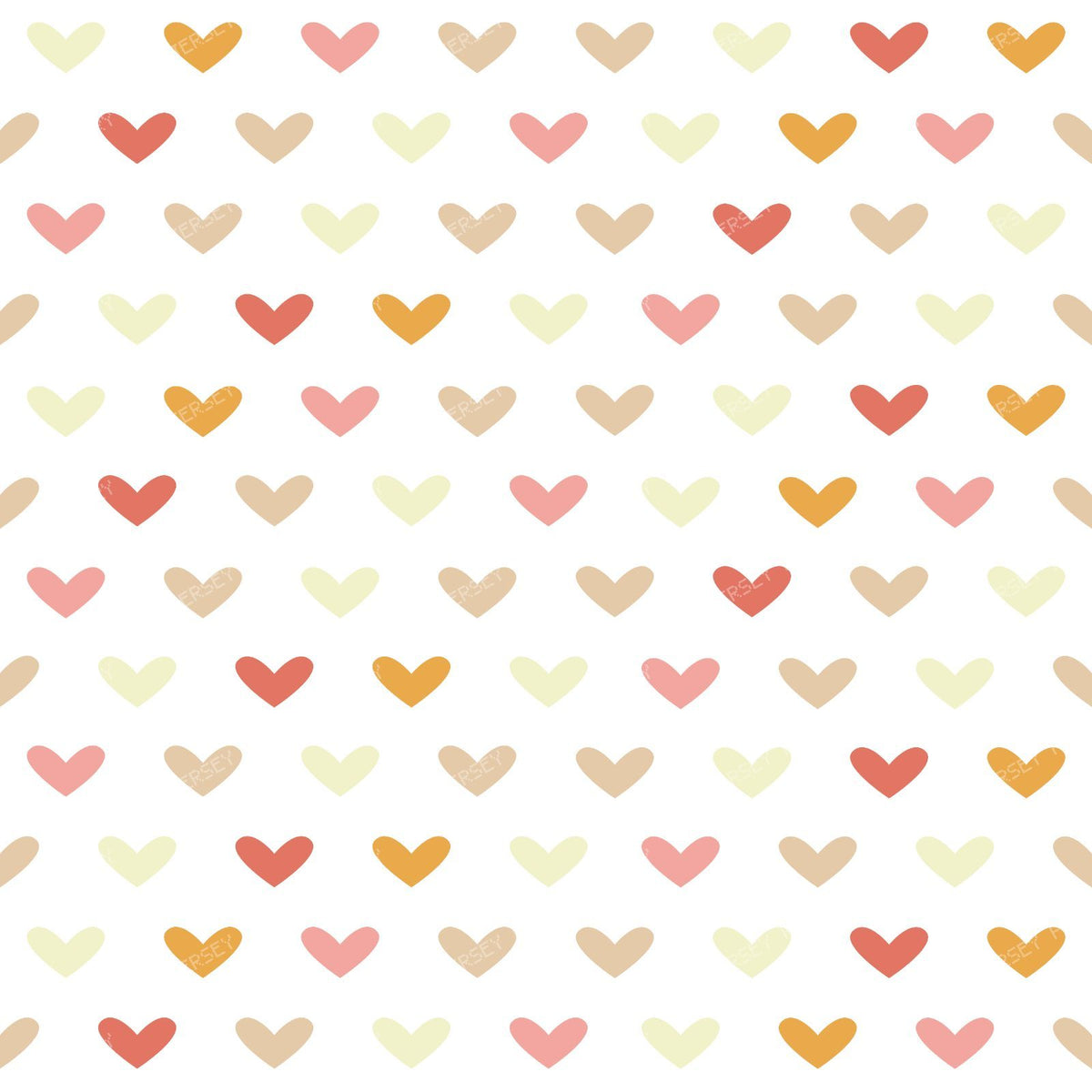 Pattern Of Hearts, Blue Hearts, Brown Hearts, Orange Hearts — Colorful 11