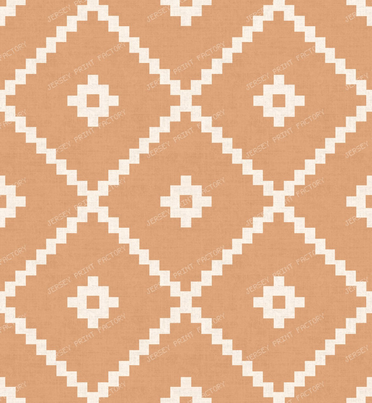 Southwestern Tribal Geometric - Rustic Aztec Diamonds - Pumpkin Orange