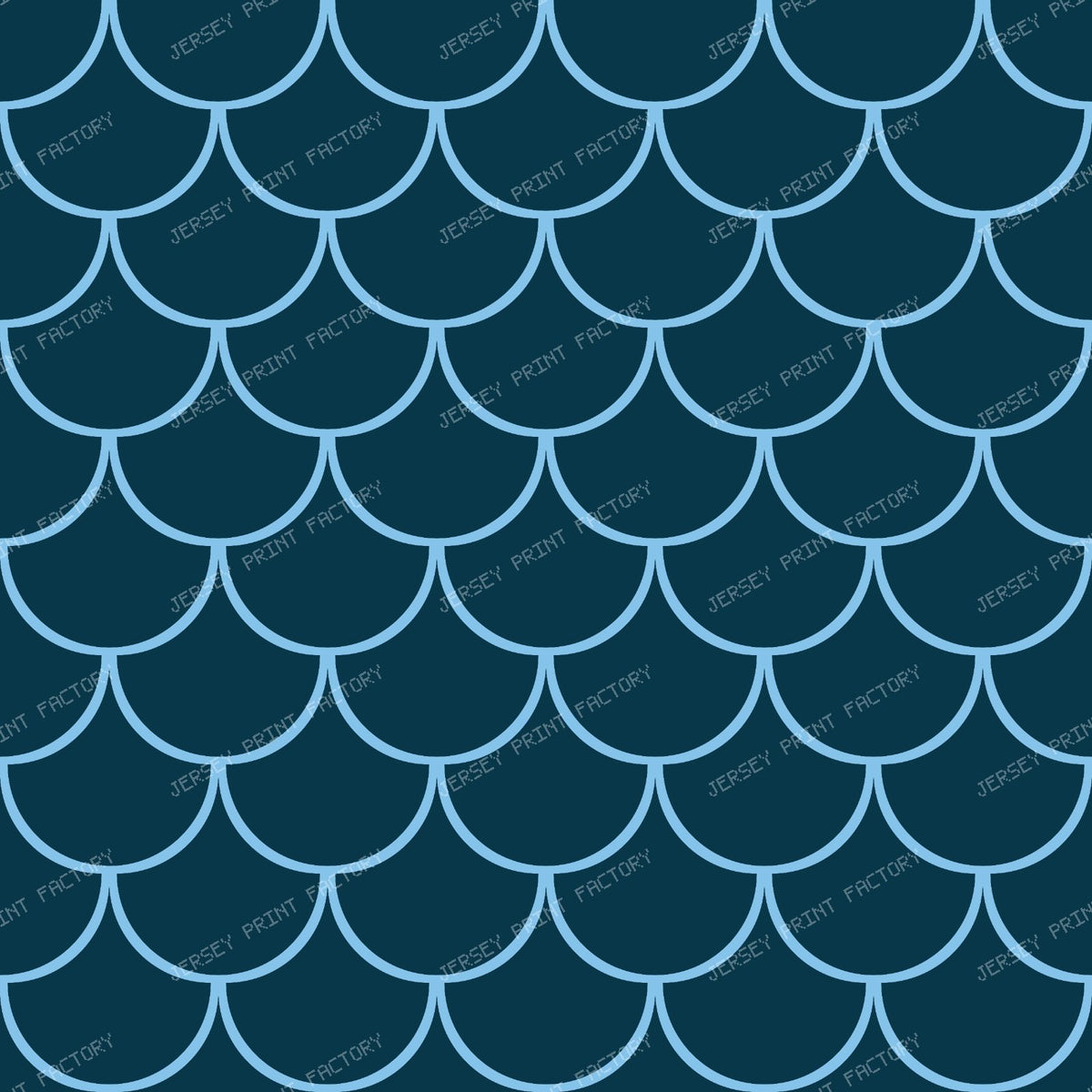 Blue Mermaid Scales, Fish Scales, Dragon Scales, Arch Pattern — Blue 2