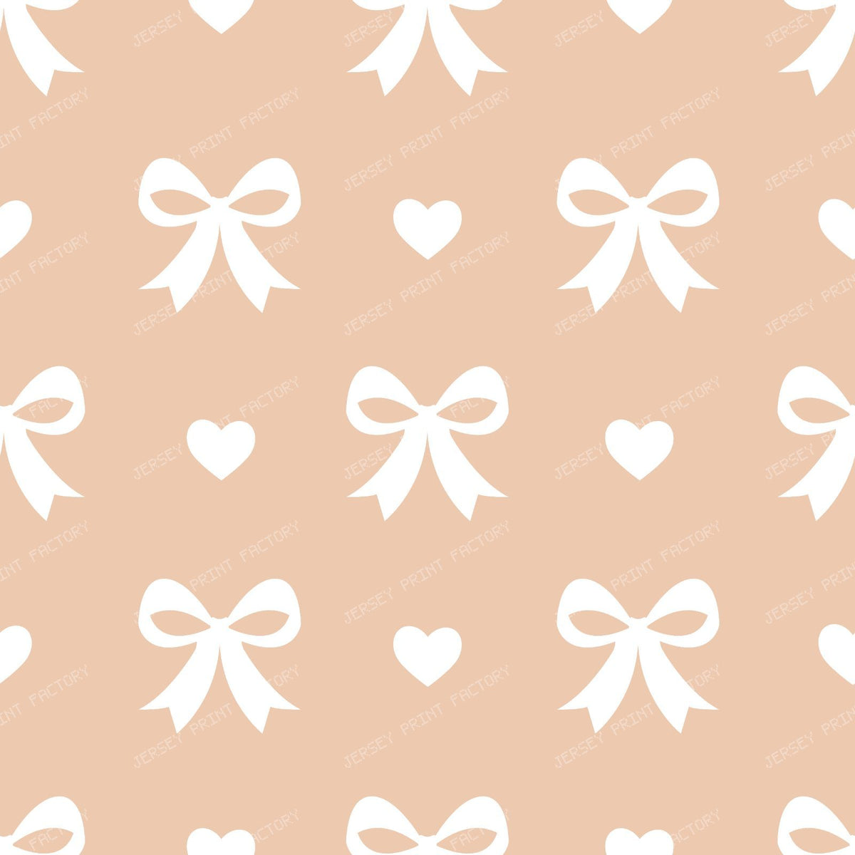 Bow Pattern, Coquette Bow, Ribbon, Cute Bow, White Bow, Hearts, Black — Beige 3