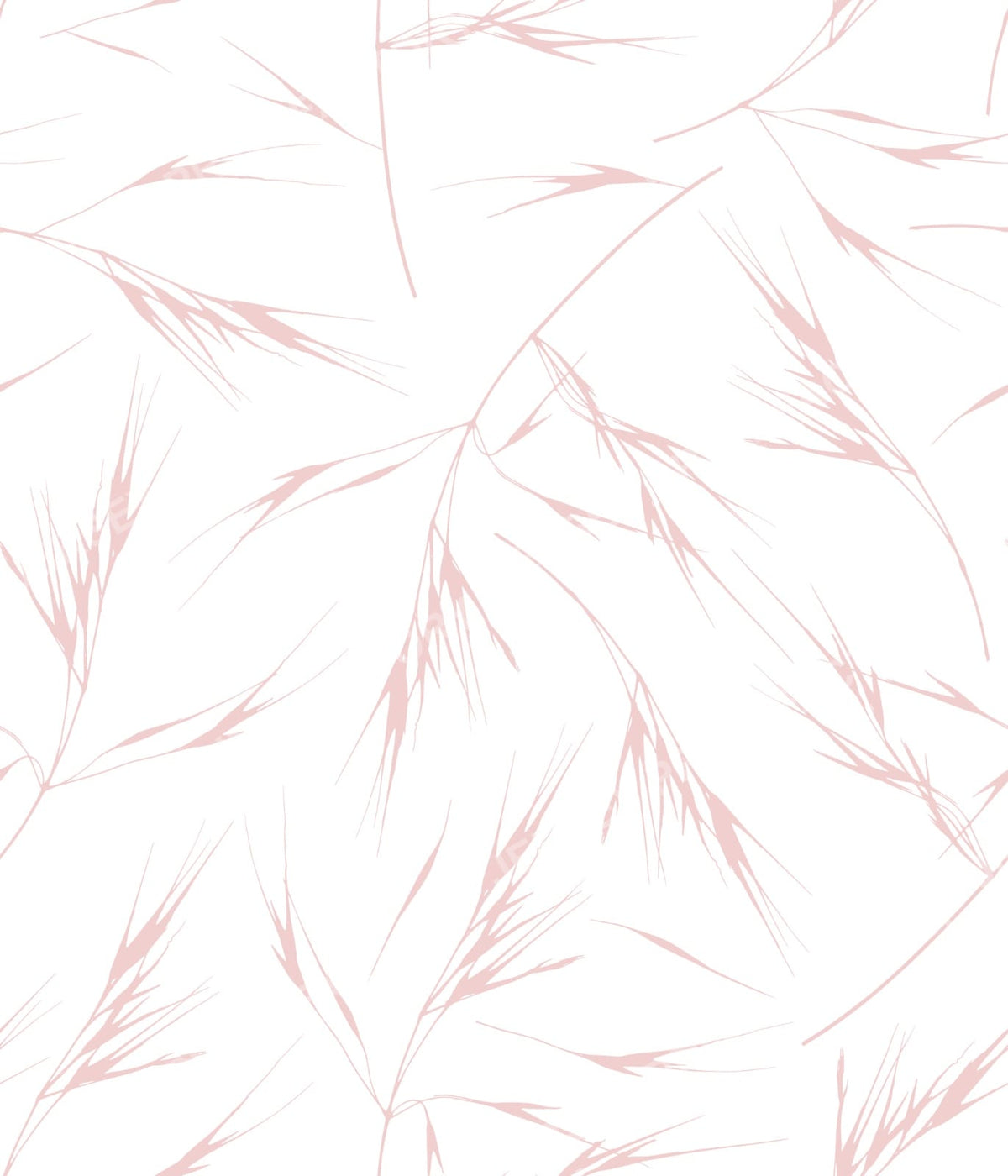 Sway - Soft Neutral Grass Pattern for Calm Modern Spaces - Blush