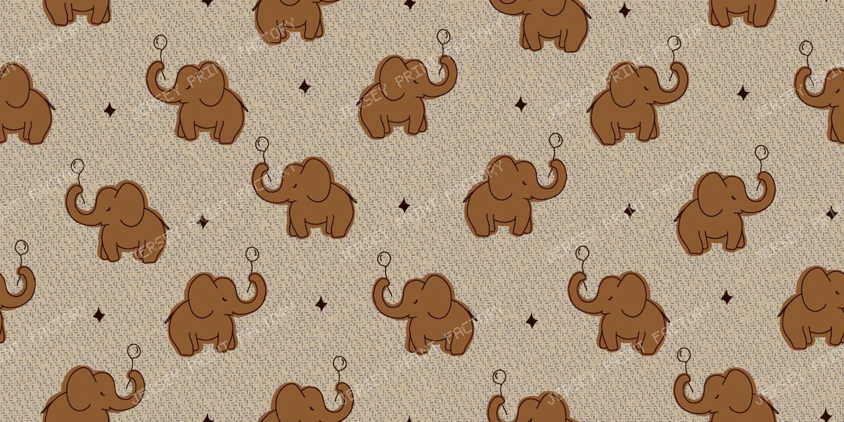 Baby elephant Gender neutral Modern nursery — beige & brown