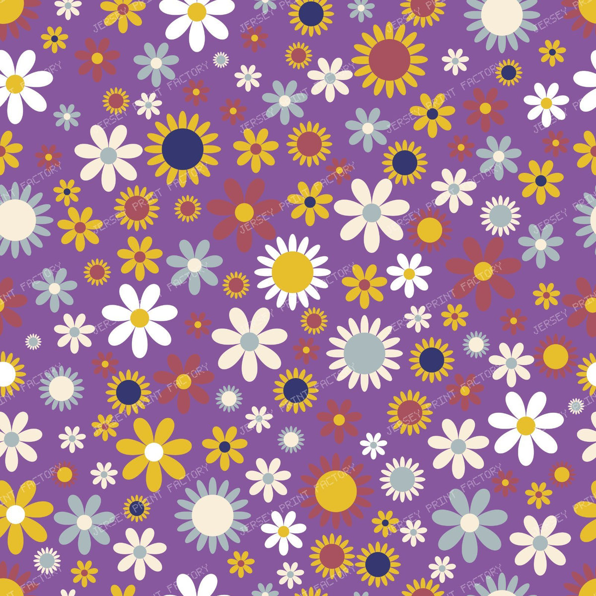 Colorful Flowers, Retro Flowers, Floral Pattern — Colorful 11
