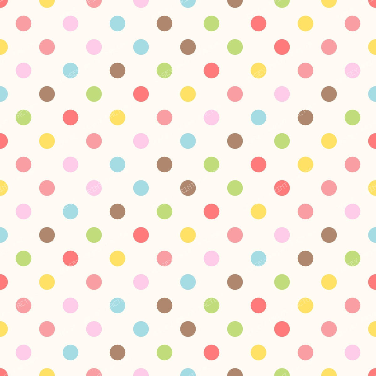 Blue Polka Dots, Polka Dot Pattern, Dots, Dotted — Colorful