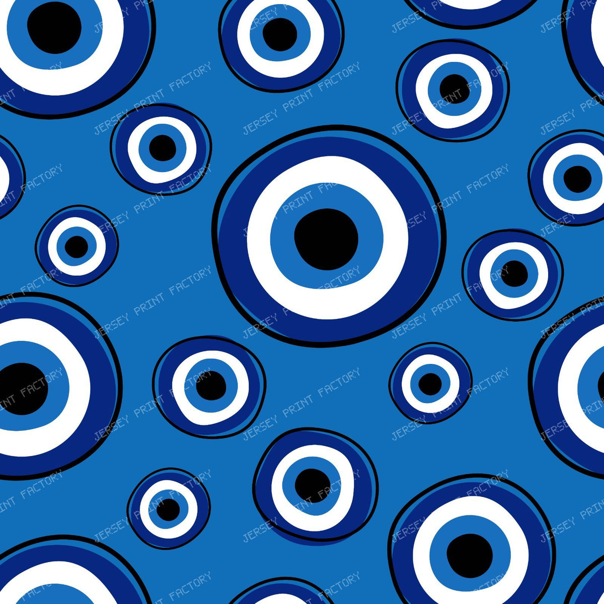 Evil Eye Pattern, Turkish Eye, Hamsa, Nazar, Mati, Mataki — Navy Blue 2