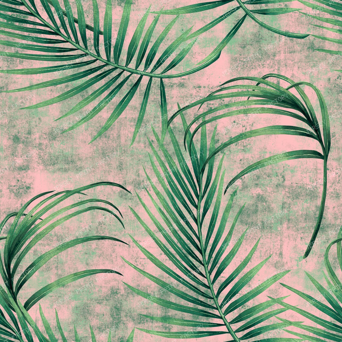 Simple Tropical Leaves On Pink