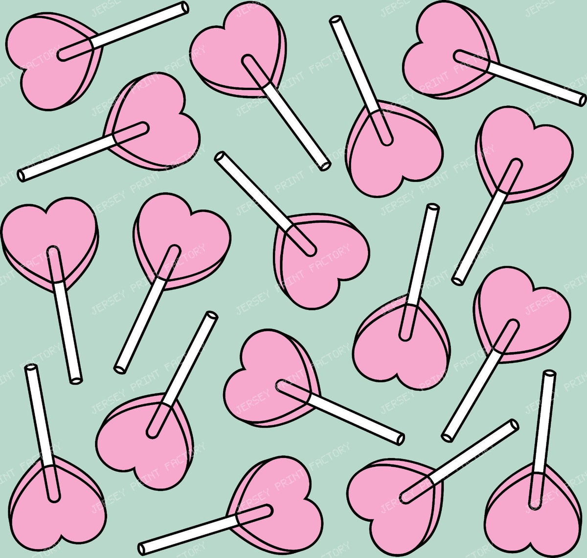 Blue Lollipops, Heart Lollipops, Lollipop Pattern — Pink 10