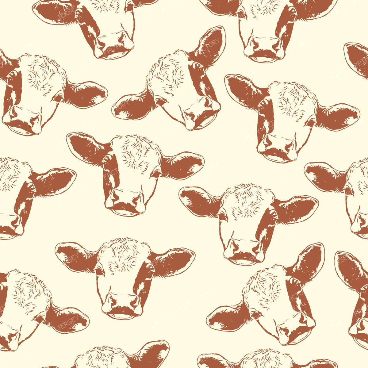 Pattern Of Cows, Brown Cows, Farm Animals, Barnyard Animals — Brown 1