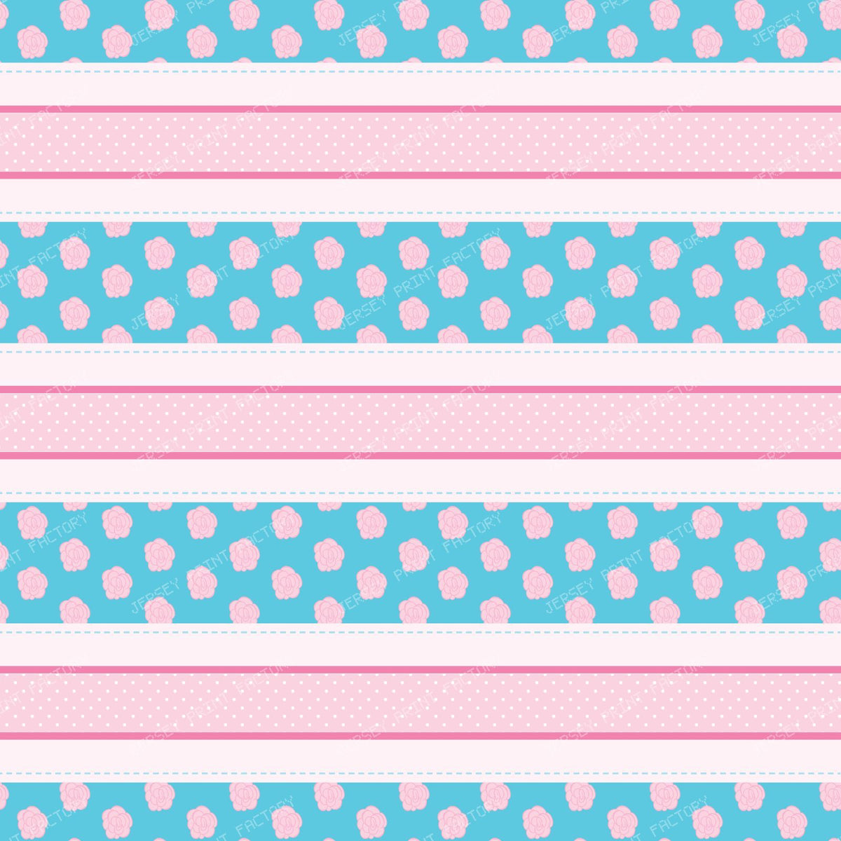 Pattern Of Flowers, Polka Dots, Stripes, Pink Roses