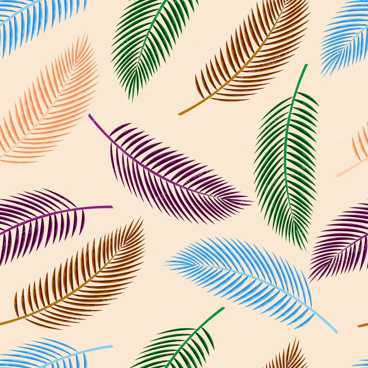Colorful Palm Leaves, Palm Pattern, Tropical Pattern — Colorful 5