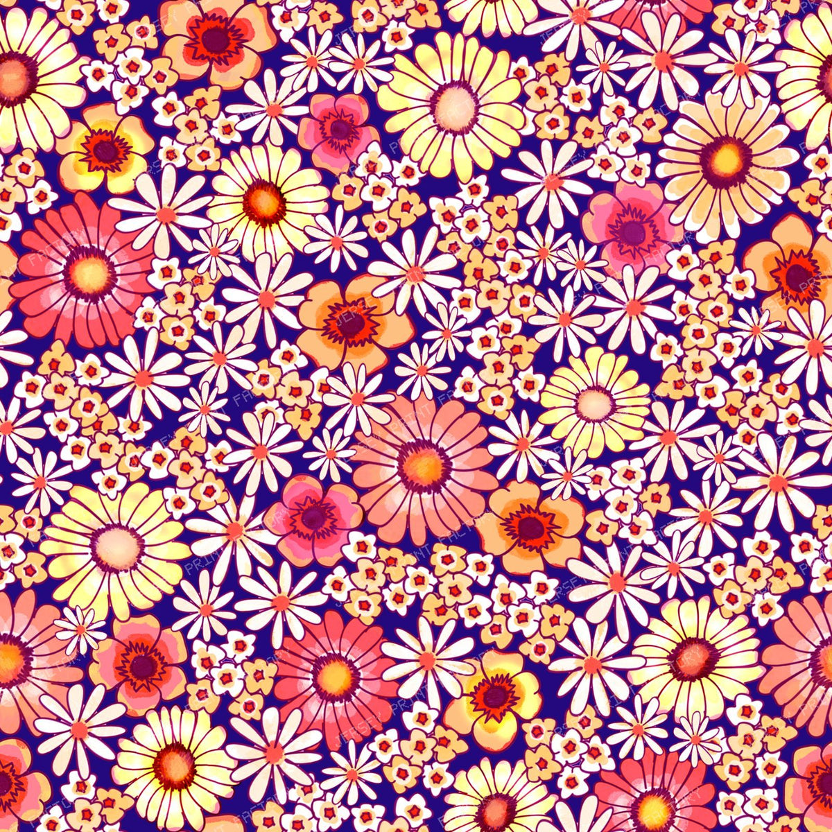 Boho Spring Bouquet Navy