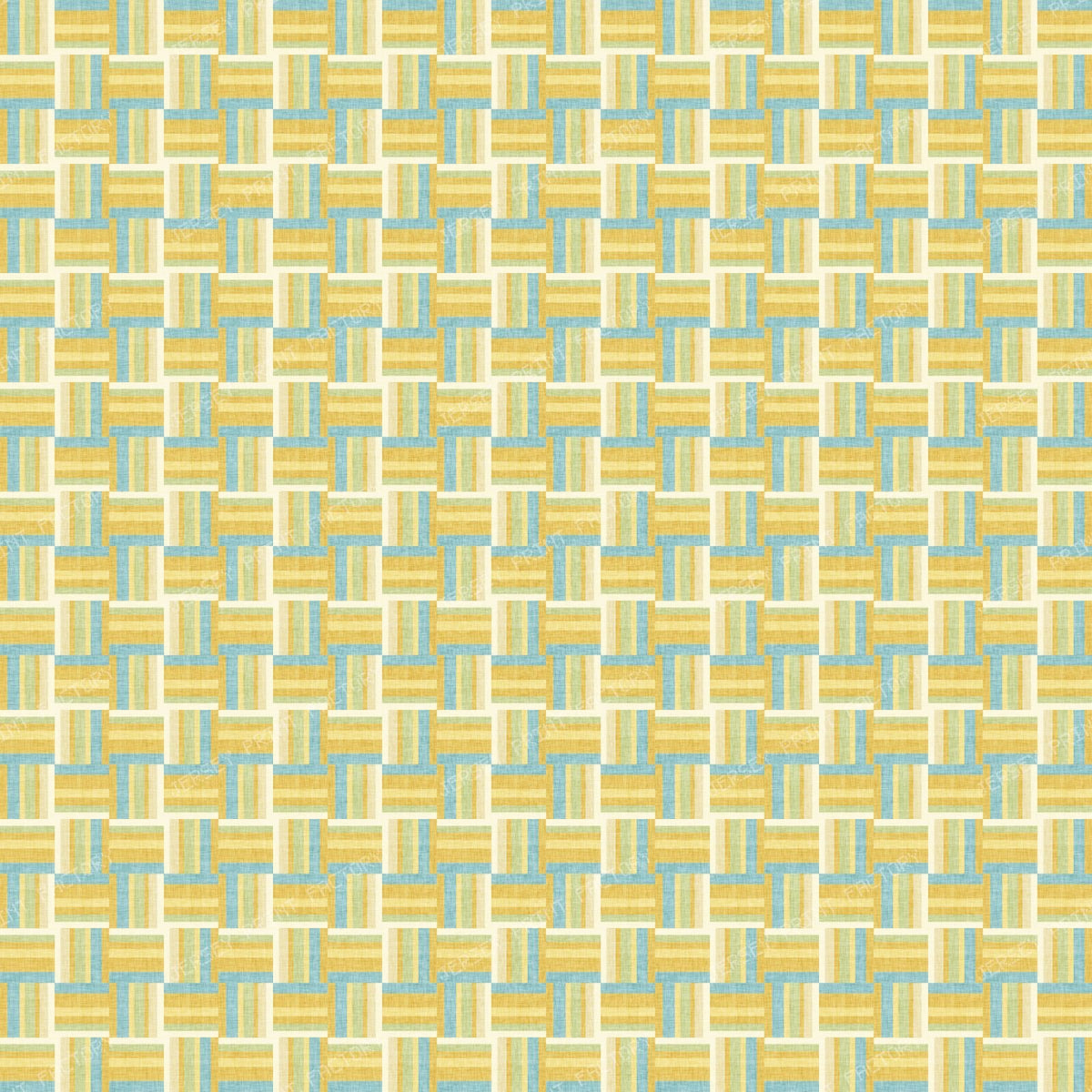 Quilt Inspired Basketweave - Mustard