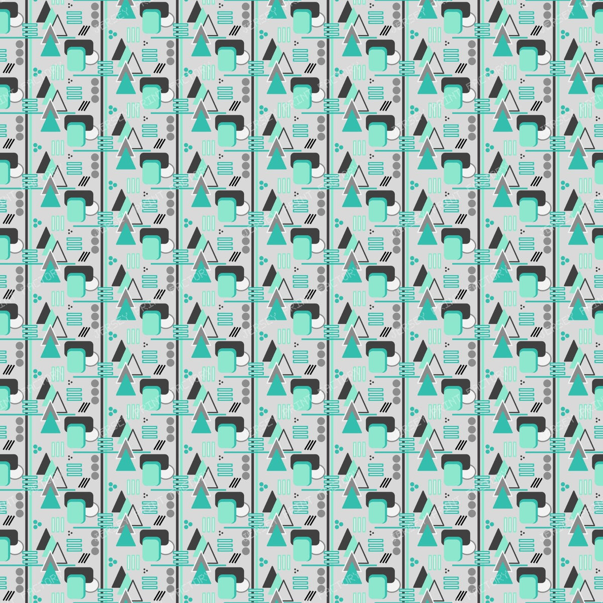 Gray and Sea Green Geometric Abstract