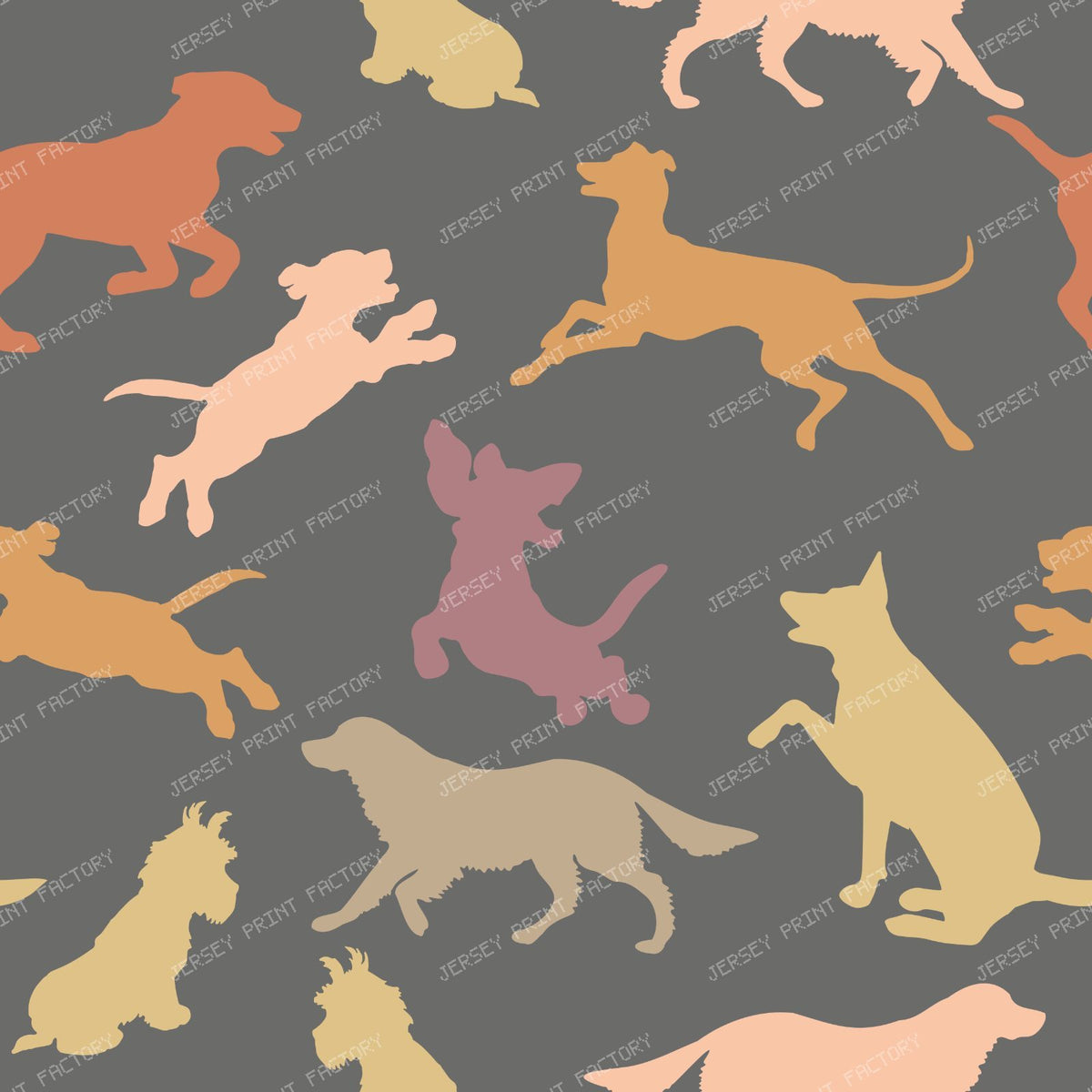 Colorful Dogs, Pattern Of Dogs, Dog Silhouettes, Puppy, Pet