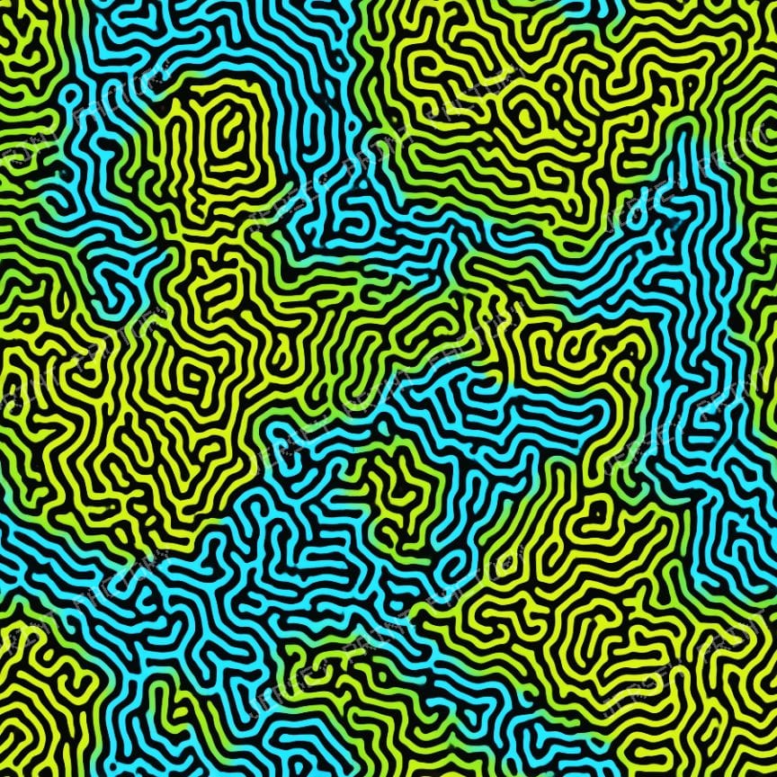 Blue Green Circuit Geometric