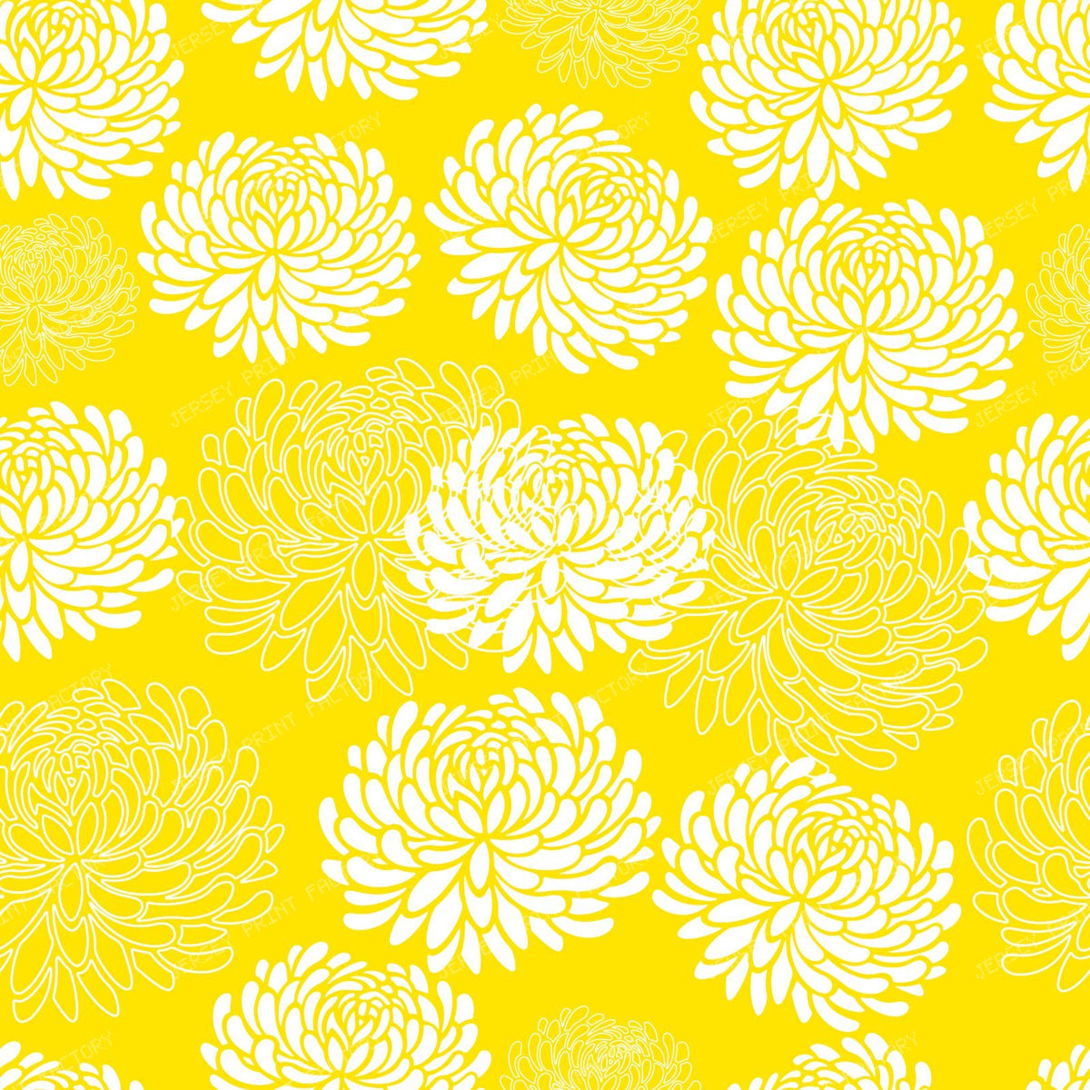 Blue Dahlia, White Dahlia, Pattern Of Flowers — Yellow 1