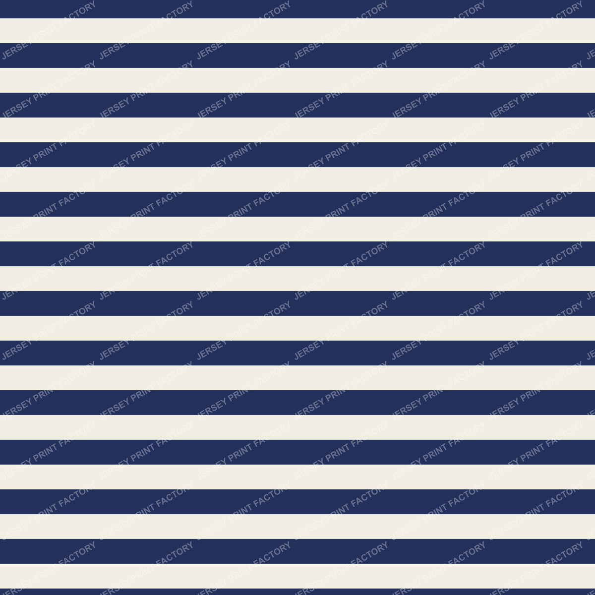 Bateau Stripes in Cream and Navy Blue