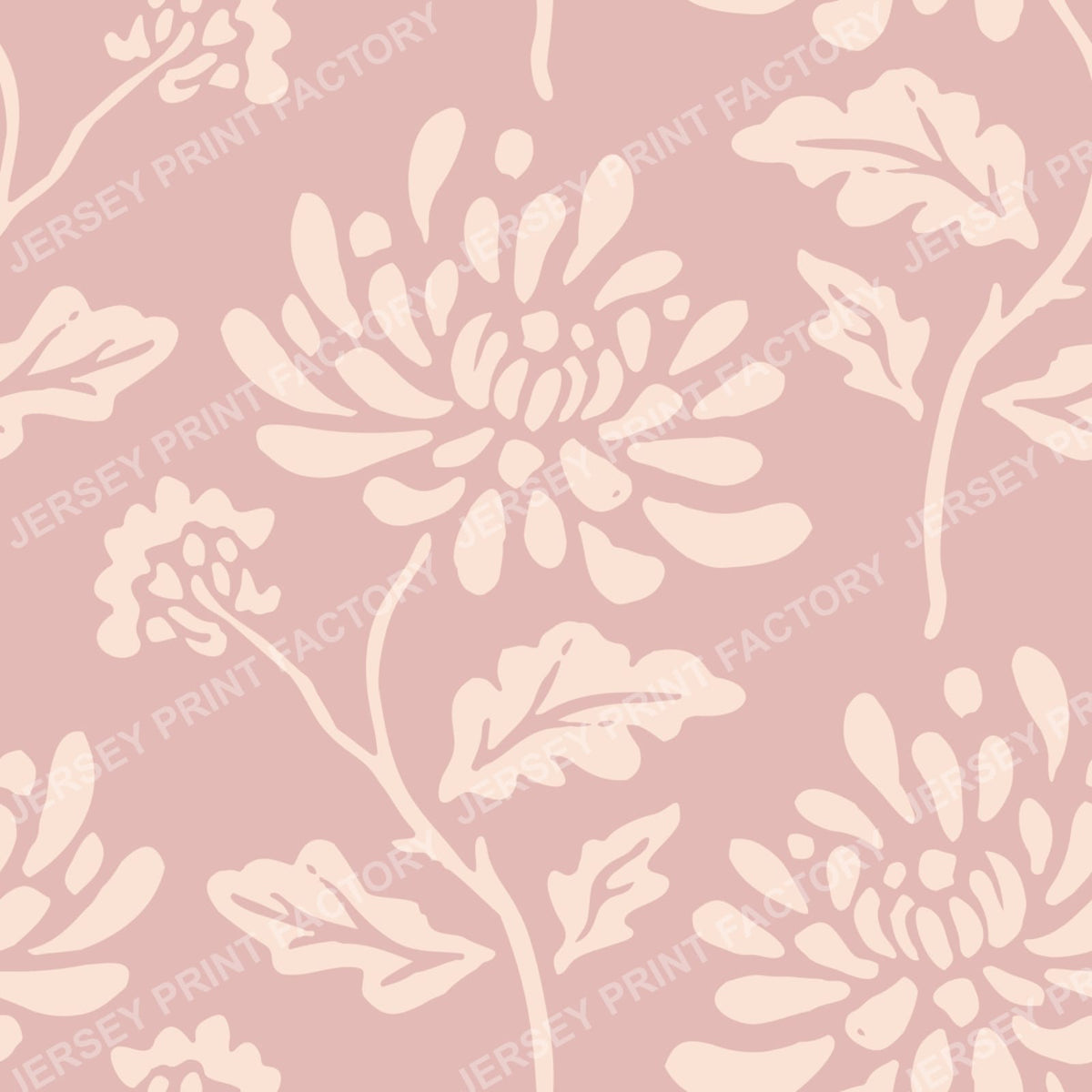 Block Print Ethnic Floral Boho Pattern in Asian Style. Blush pink.