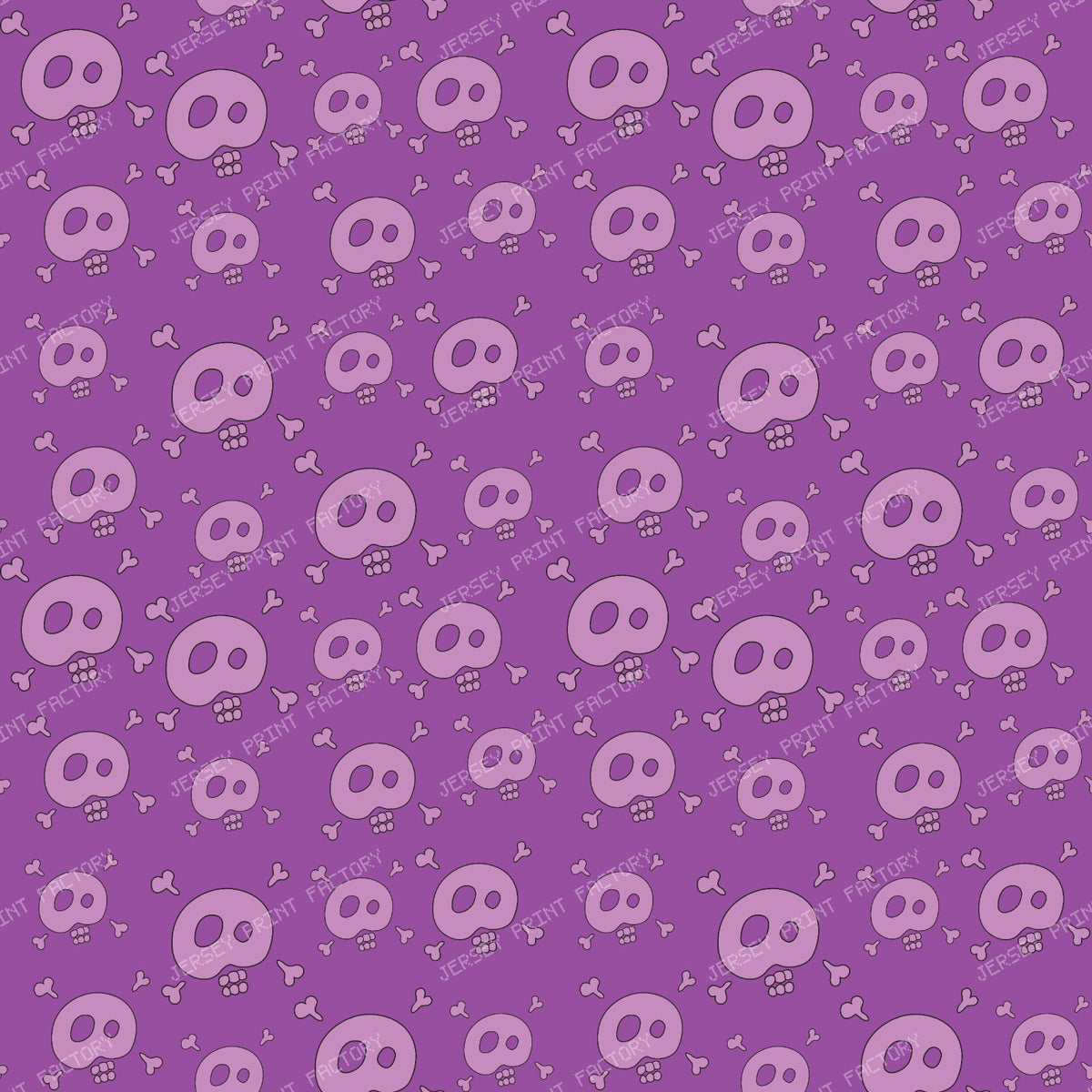 Halloween, Purple Skull, Crossbones, Trick or Treat