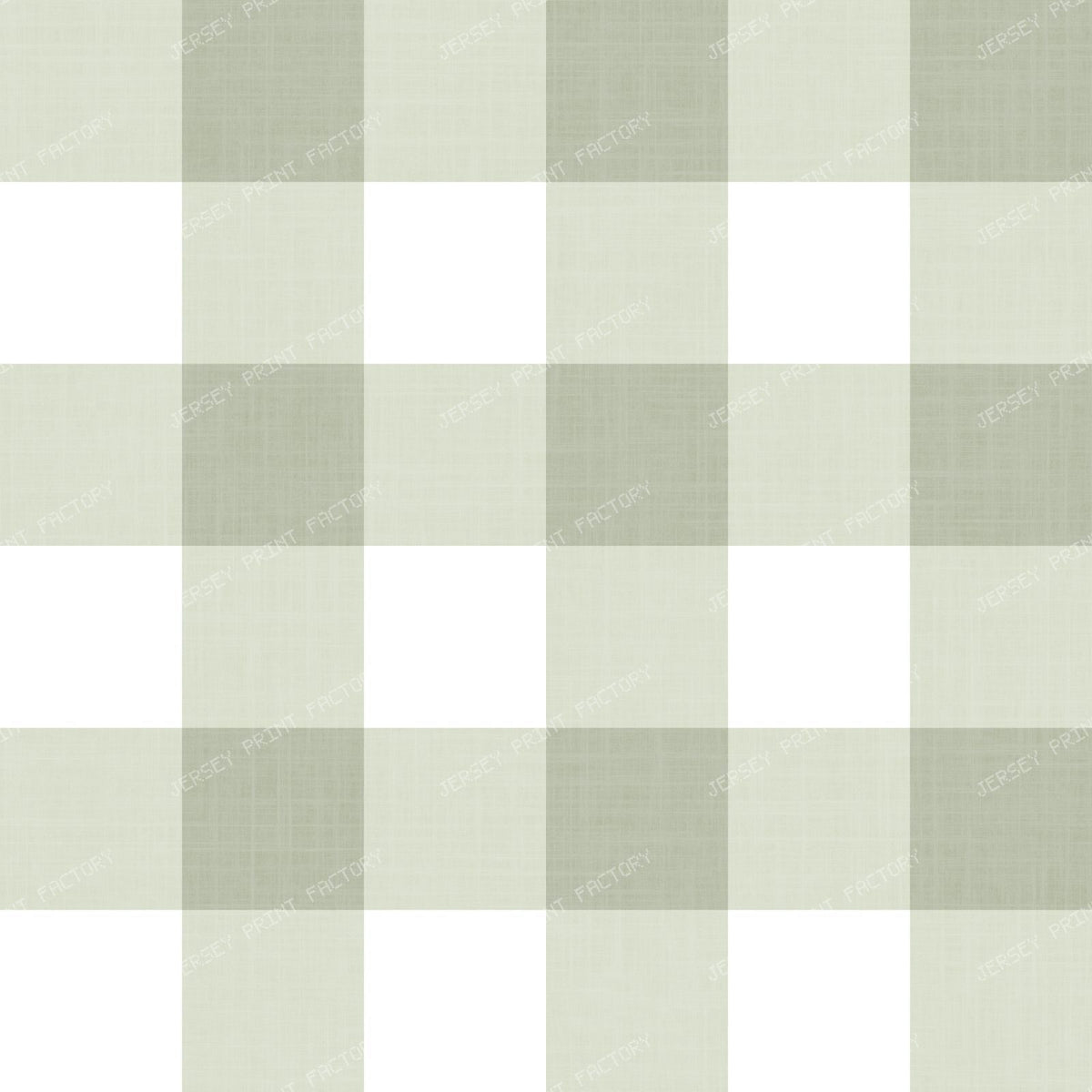 Gingham Check Linen Look - Preppy Girls Nursery — Sage Green & White