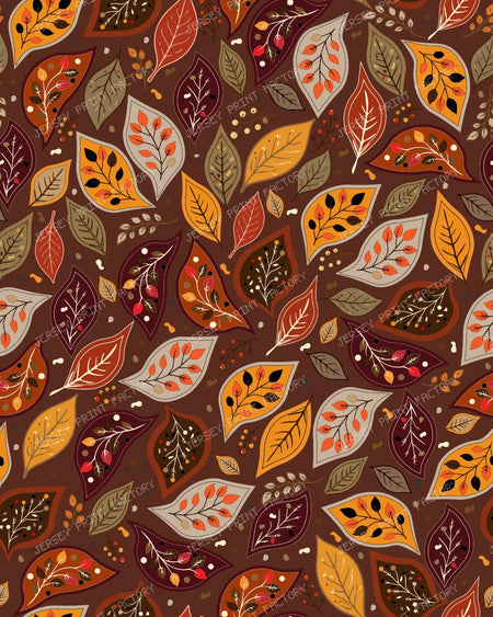Autumn Botanical Leaves Pattern