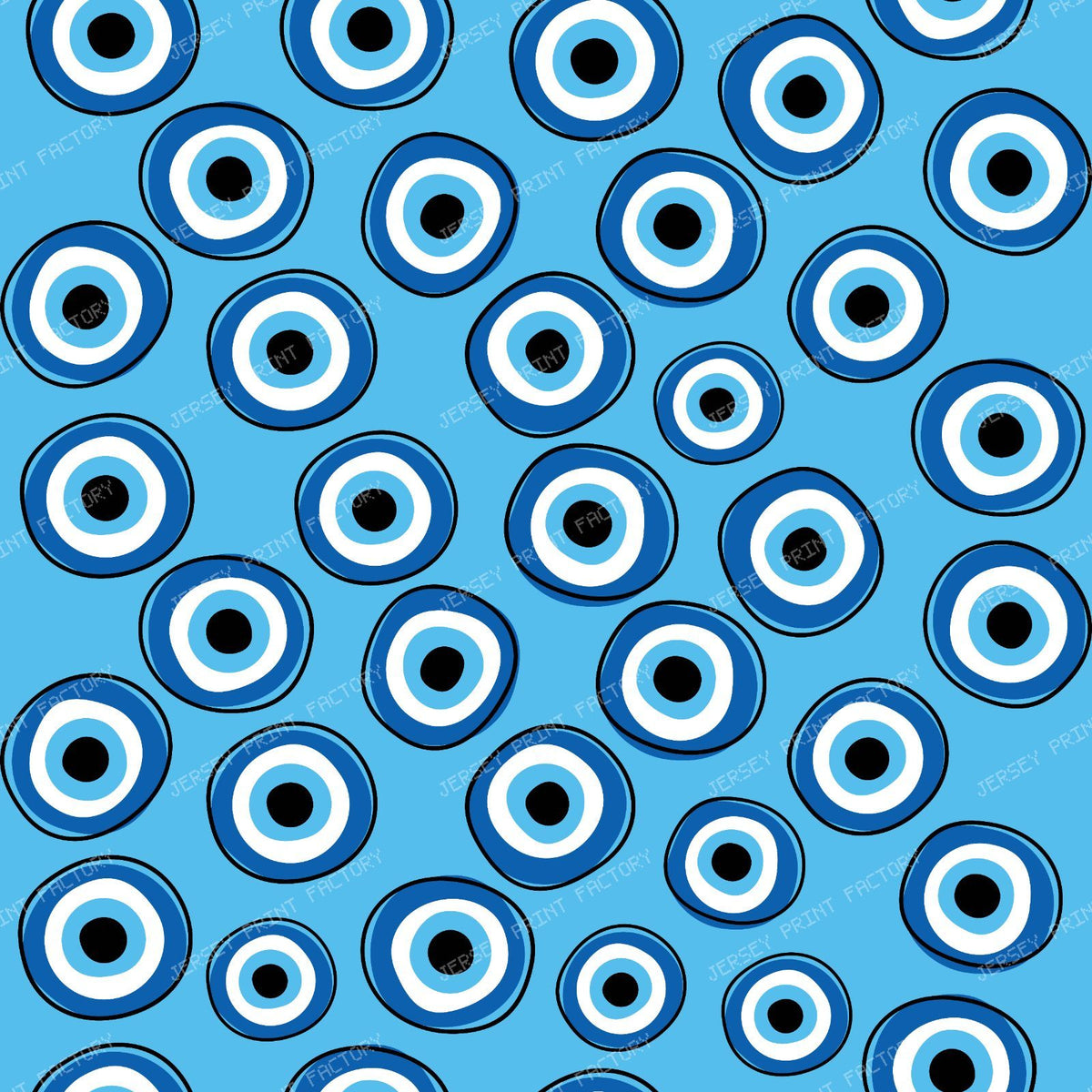 Evil Eye Pattern, Turkish Eye, Nazar Talisman, Mati, Mataki, Hamsa — Blue 8