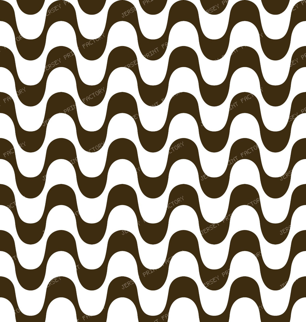 Black and White Copacabana Pattern, Copacabana Sidewalk, Beach Pattern — Brown 2