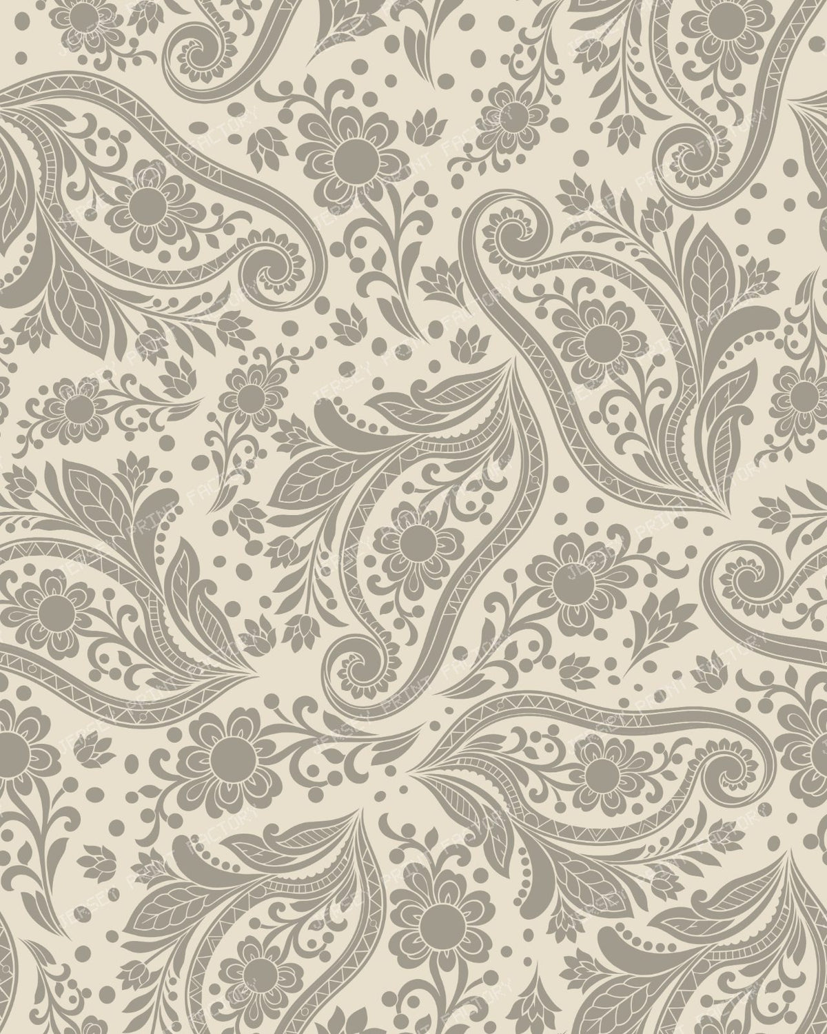 Vintage Cucumber Toile Pattern