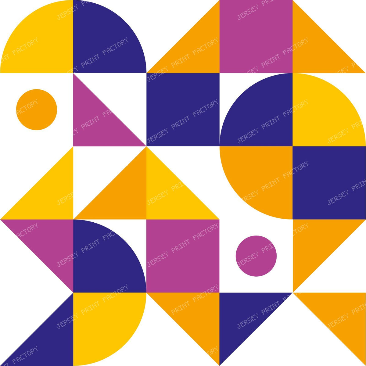 Colorful Bauhaus Pattern, Retro Pattern, Geometric Pattern — Colorful 2
