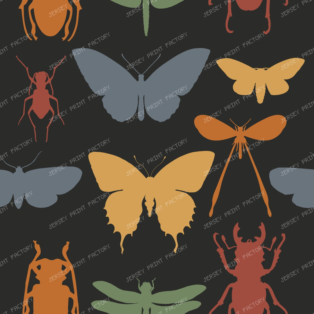 Pattern Of Insects, Butterfly, Moth, Dragonfly, Stag Beetle