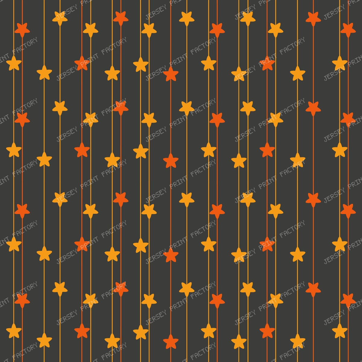 Pattern Of Stars, Colorful Stars, Stars Garland — Orange 2