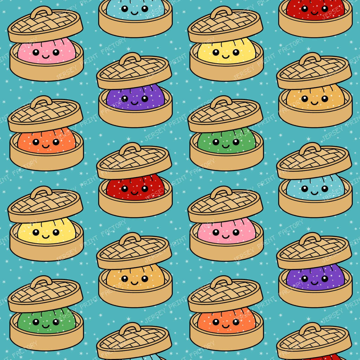 Squishy Bao Bun Steamer Dumplings In Blue