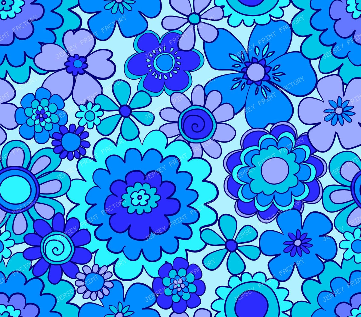 365 Big Bold Flowers Blue