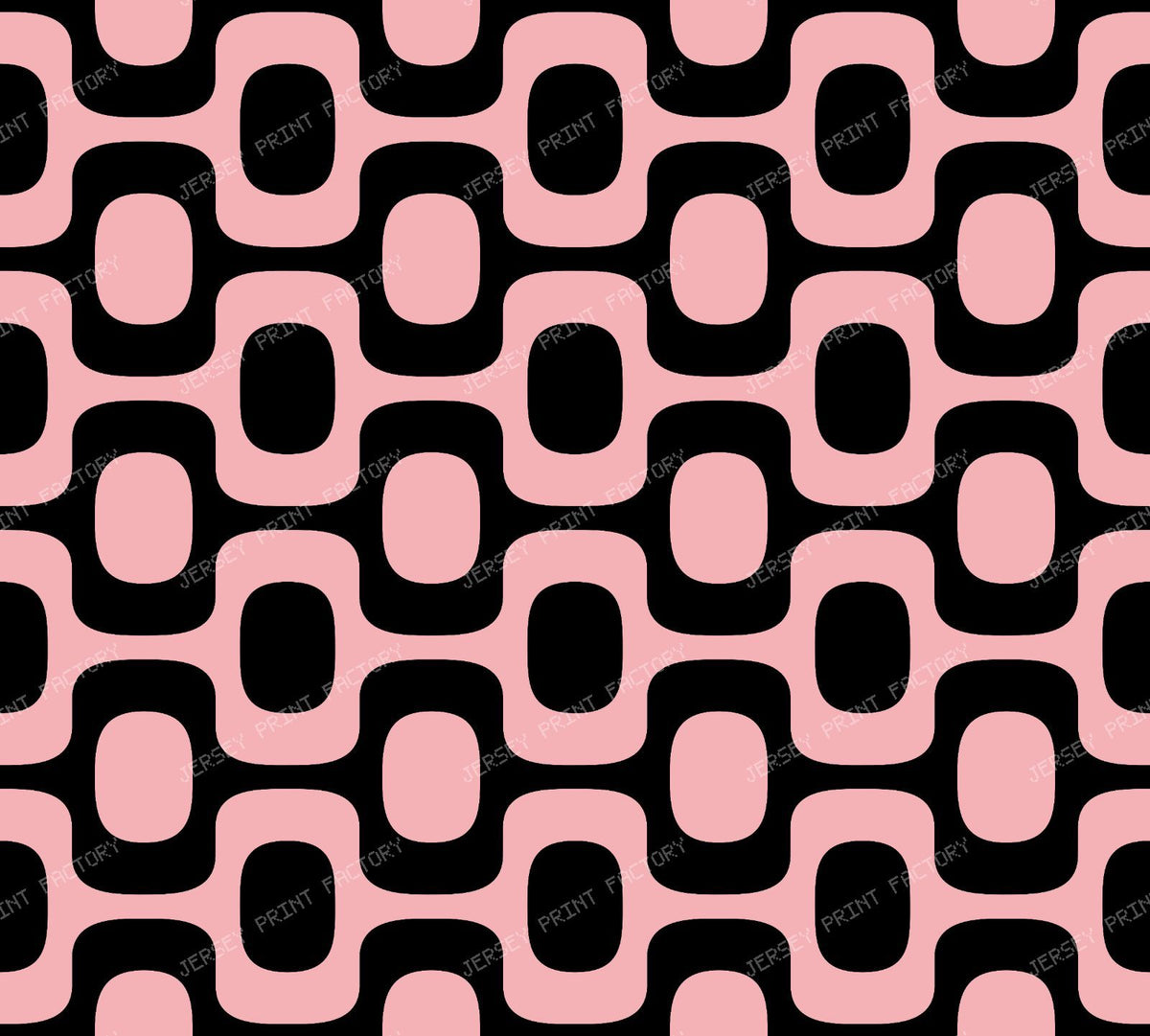 Black and White Ipanema Pattern, Ipanema Sidewalk, Beach Pattern — Pink 2