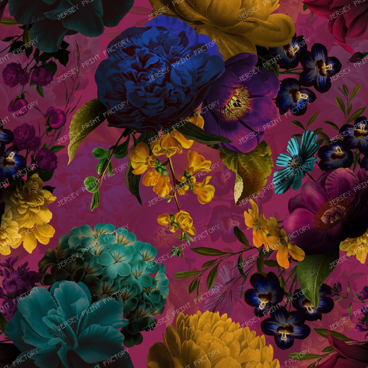 A Grandmillennial Midnight Garden with Vintage Romance and Dramatic Beauty - Purple