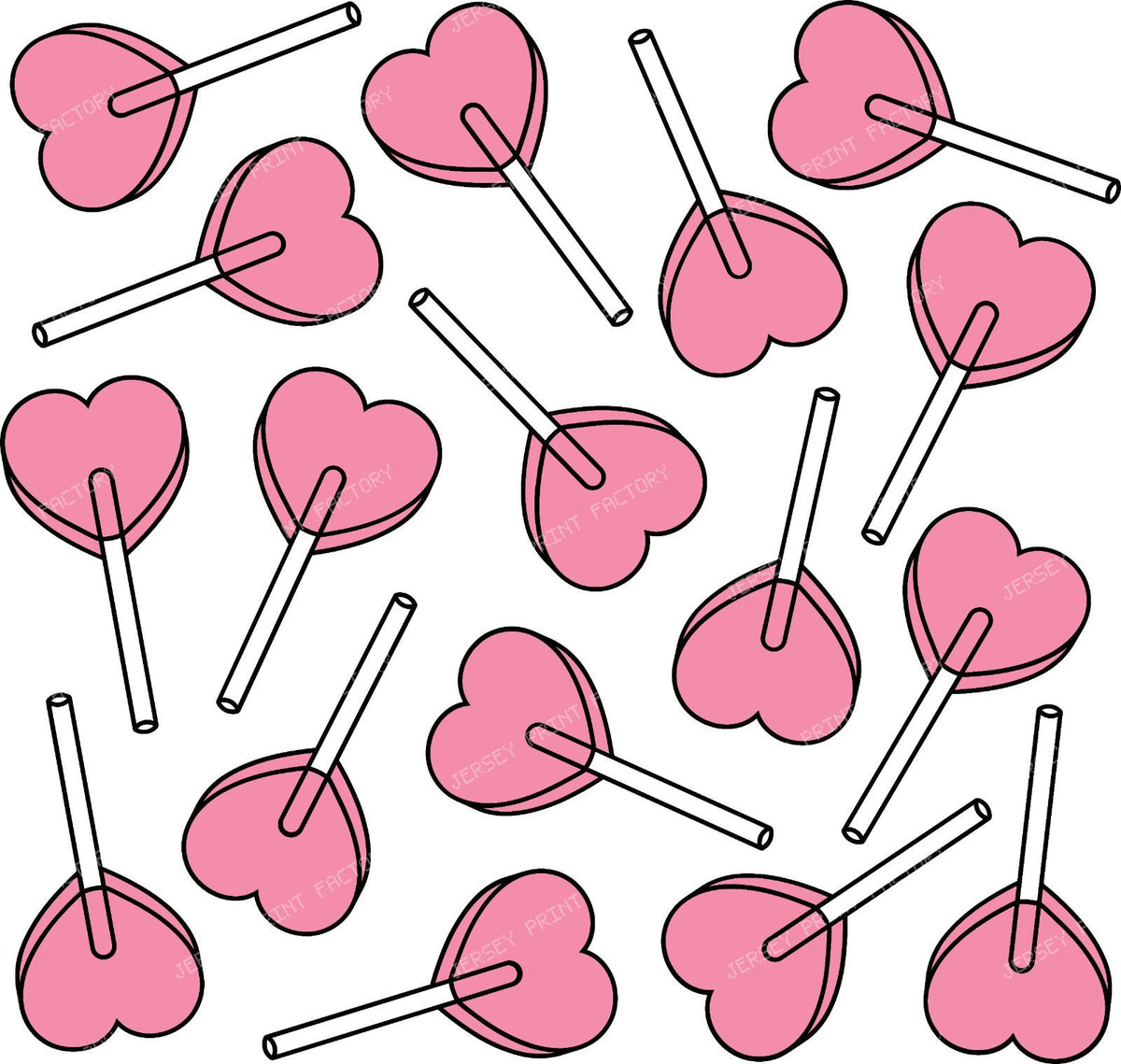 Blue Lollipops, Heart Lollipops, Lollipop Pattern — Pink 14