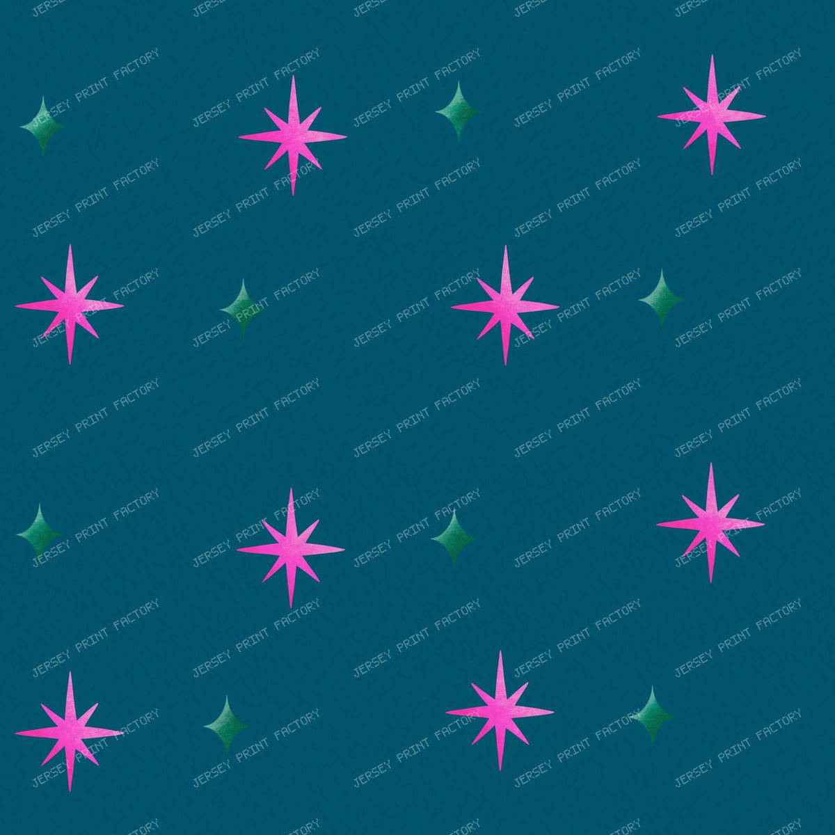 Pink Sparkle & Stars on Purple — Teal