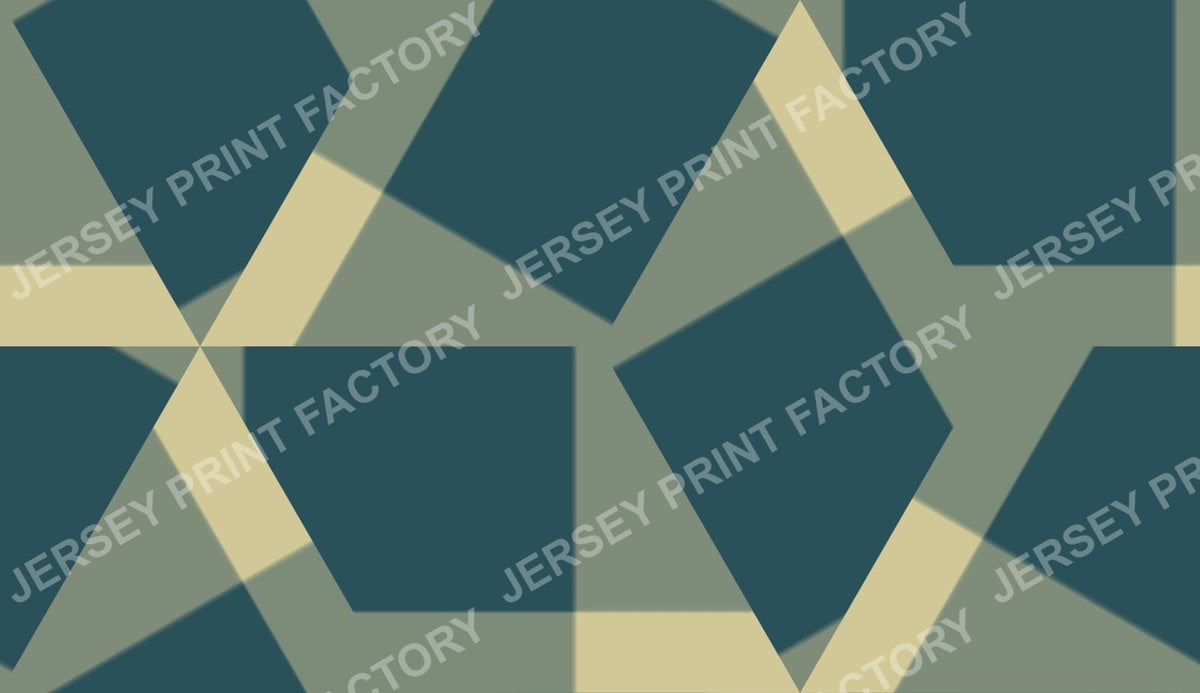 Retro Teal Abstract on Cream