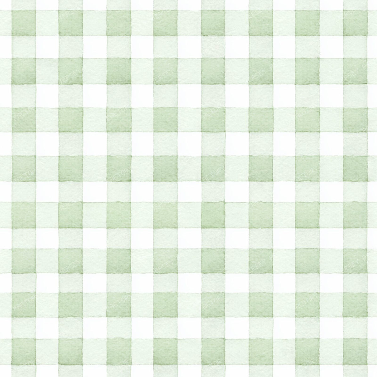 Blue Gingham, Watercolor Gingham, Geometric Pattern — Green 1