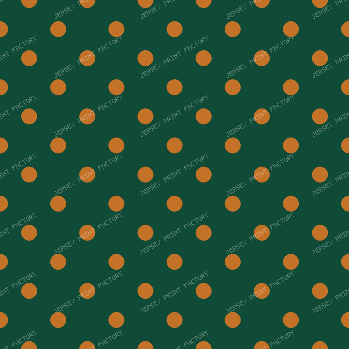 Halloween Palka Dots — Green with Orange Dots