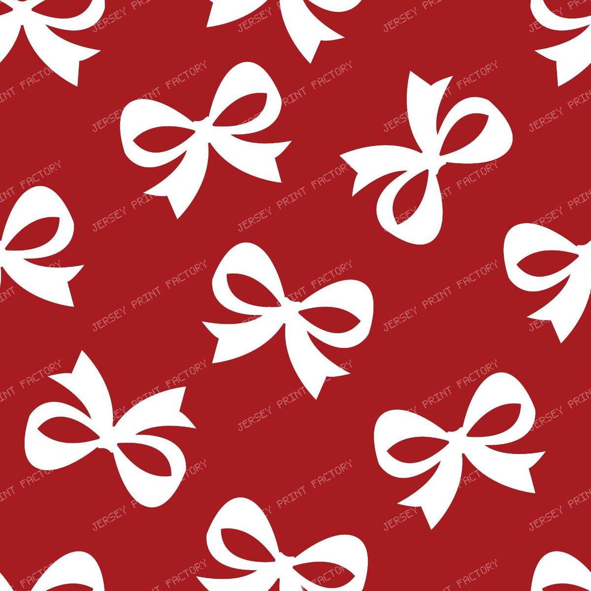 Bow Pattern, Coquette Bow, Ribbon Bow, Cute Bow, White Bow, Black — Red 3