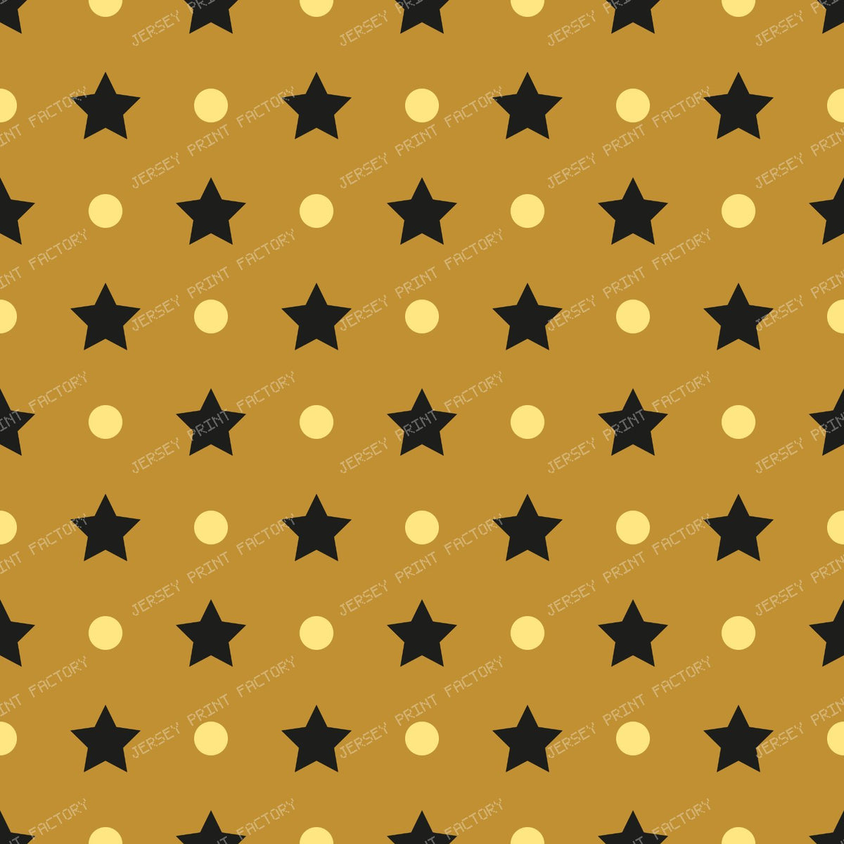 Pattern Of Stars, Pattern Of Dots, Dotted, Black and White — Yellow and Black