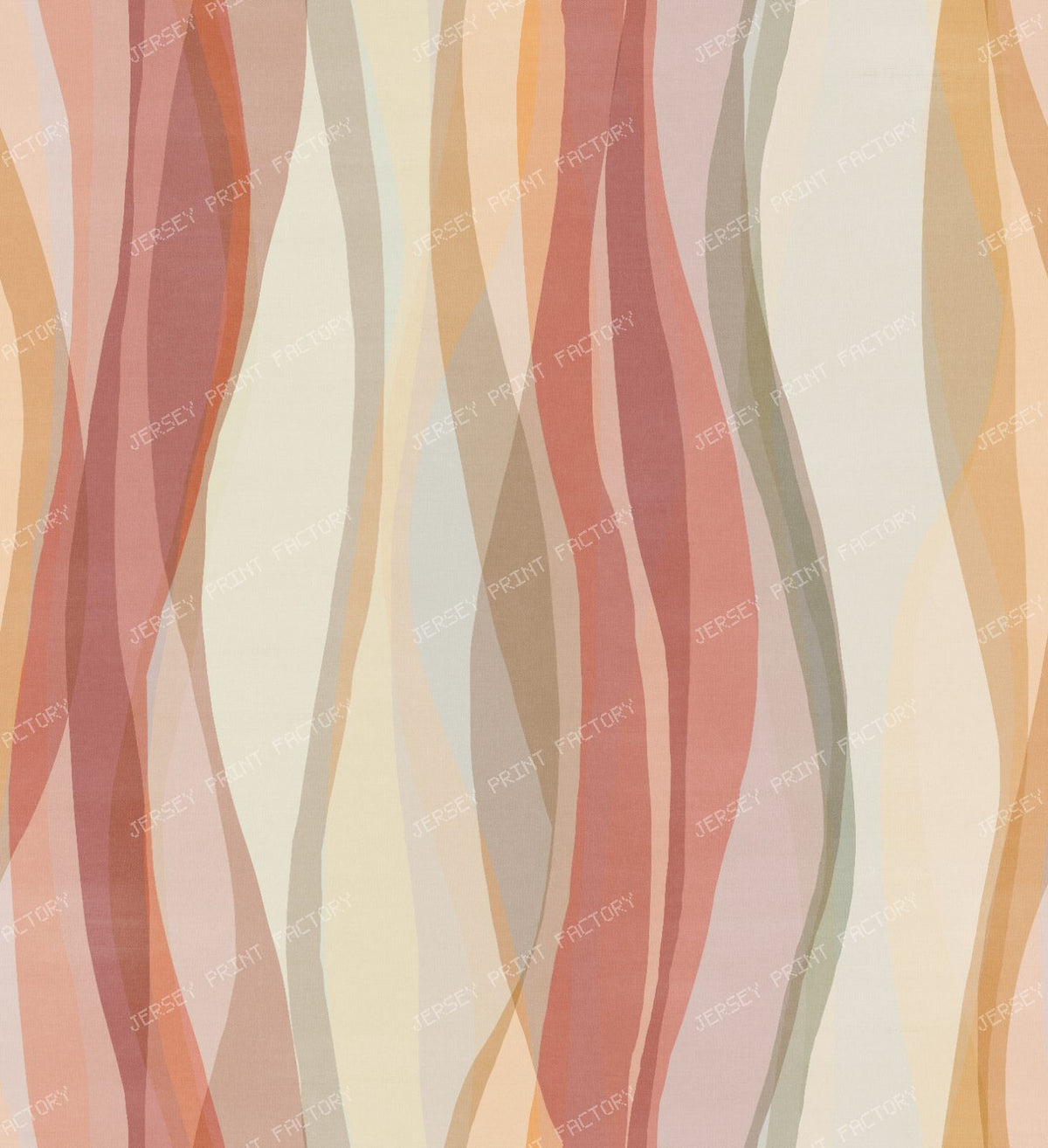 Mid-Century Modern Abstract Organic Waves