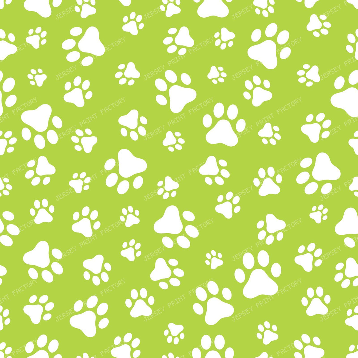 Pattern Of Paws, Dog Paws, Black and White — Green 11